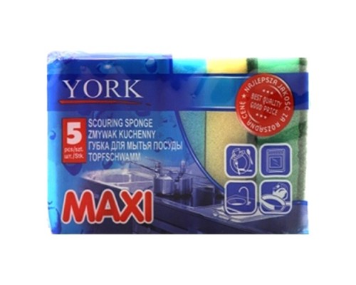 Губка для посуды York maxi комплект 5 шт.