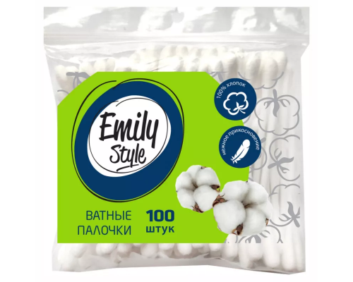 Ватные палочки Emily Style 100 шт (пакет)