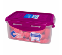 Контейнер пластиковый для пищевых продуктов, прямоугольный цветная крышка 0,8, LIDCOL 2-2 (48)