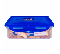 Контейнер пластиковый для пищевых продуктов, прямоугольный цветная крышка 1,1, 3-1 LIDCOL (40)