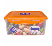 Контейнер пластиковый для пищевых продуктов, прямоугольный цветная крышка 1,5, 3-2 LIDCOL (32)