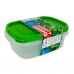 Набор из 2 пластиковых прямоугольных контейнеров для пищевых продуктов ONE TOUCH 450 мл, SREC 2-1 (40)
