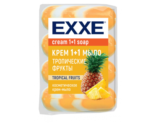 Мыло-крем туалетное EXXE 1+1 Тропические фрукты 4*75 гр