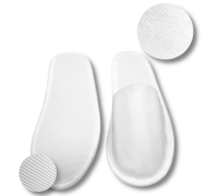 Тапочки с закрытым мысом из спанбонда, цвет белый, 3 мм, 130 пар в упаковке, арт. EL-T20