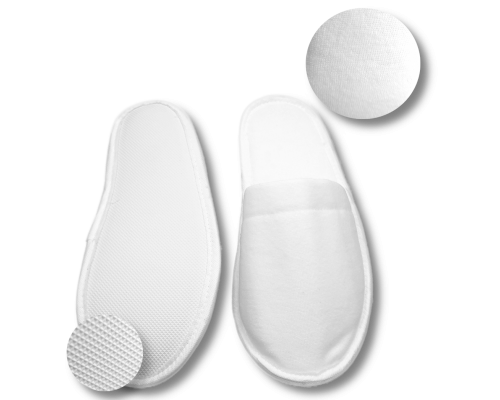 Тапочки махровые с закрытым мысом, 3 мм, 80 пар в упаковке, арт. EL-T98