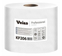 Рулонные полотенца Veiro 2 слоя, 180 м, белые, арт. КР206