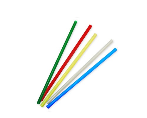Трубочки для коктейля цветные широкие 240 мм (250шт/уп)