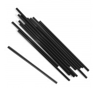 Трубочки для коктейля черные широкие 240 мм (250 шт/уп)