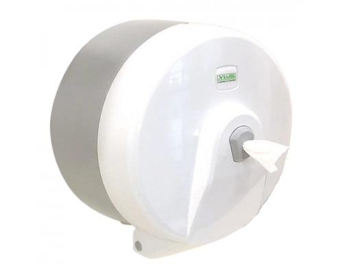 Диспенсер для туалетной бумаги в рулонах с лицевой центральной вытяжкой Vialli, белый, арт.K3