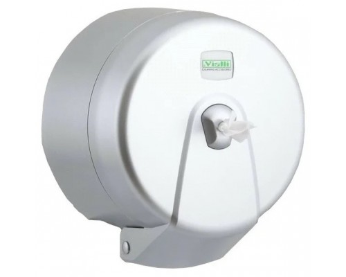 Диспенсер для туалетной бумаги в рулонах с лицевой центральной вытяжкой Vialli, металлик, арт.K3M