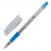 Ручка шариковая масляная с грипом BRAUBERG "i-Rite GT SKY", синяя, голубые детали, узел 0,4 мм, арт. 143299/12