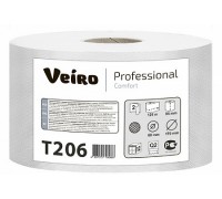 Туалетная бумага Veiro Comfort Т206, 125 м, белая, 2 слоя, 12 рул/уп