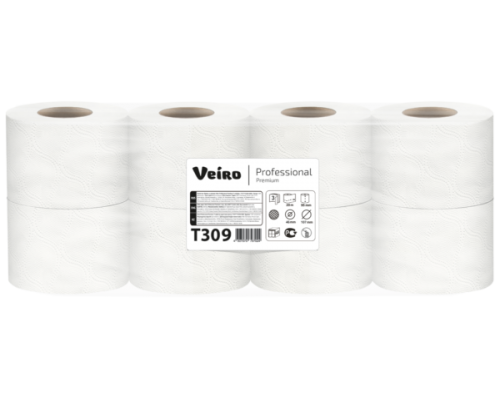 Туалетная бумага стандартная 3 слоя, 20 м, 8 шт.в уп., Veiro, арт. Т309
